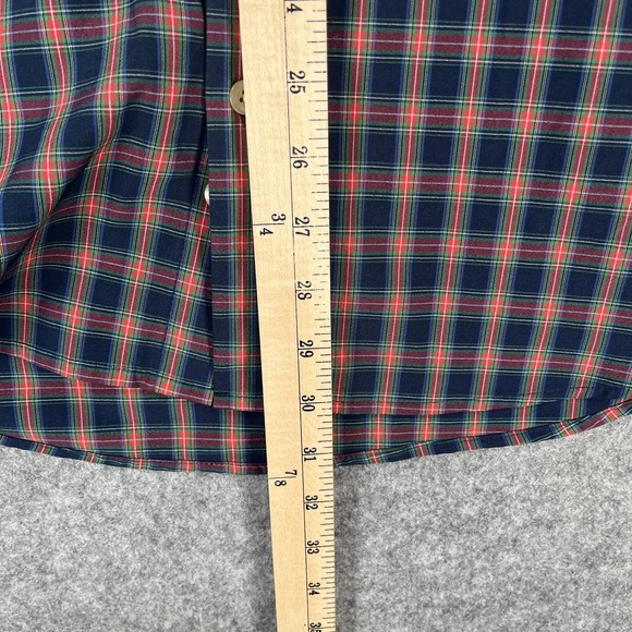 Mizzen+Main Shirt Mens Large Trim Fit Blue Red‎ Plaid Leeward Collection Stretch - Picture 6 of 8